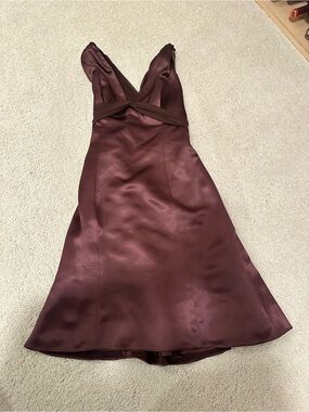 Brown Silk Vera Wang Dress